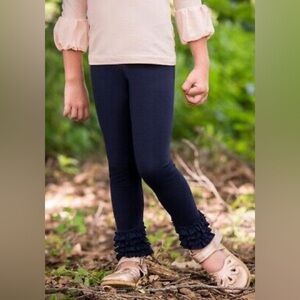 Ruffle Butts| Navy Ruffle Legging